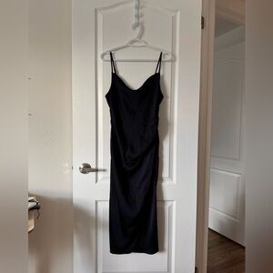 (sold) Navy cowl neck dress midi/maxi dress